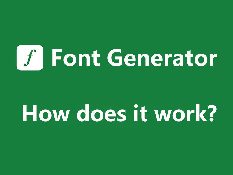 What is a font generator and how does it work?
